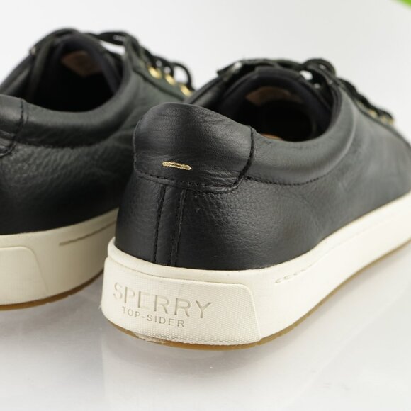 Sperry Womens Anchor Plushwave Sneaker Size 11 Black Leather Lace Up Shoes Low - Picture 4 of 14